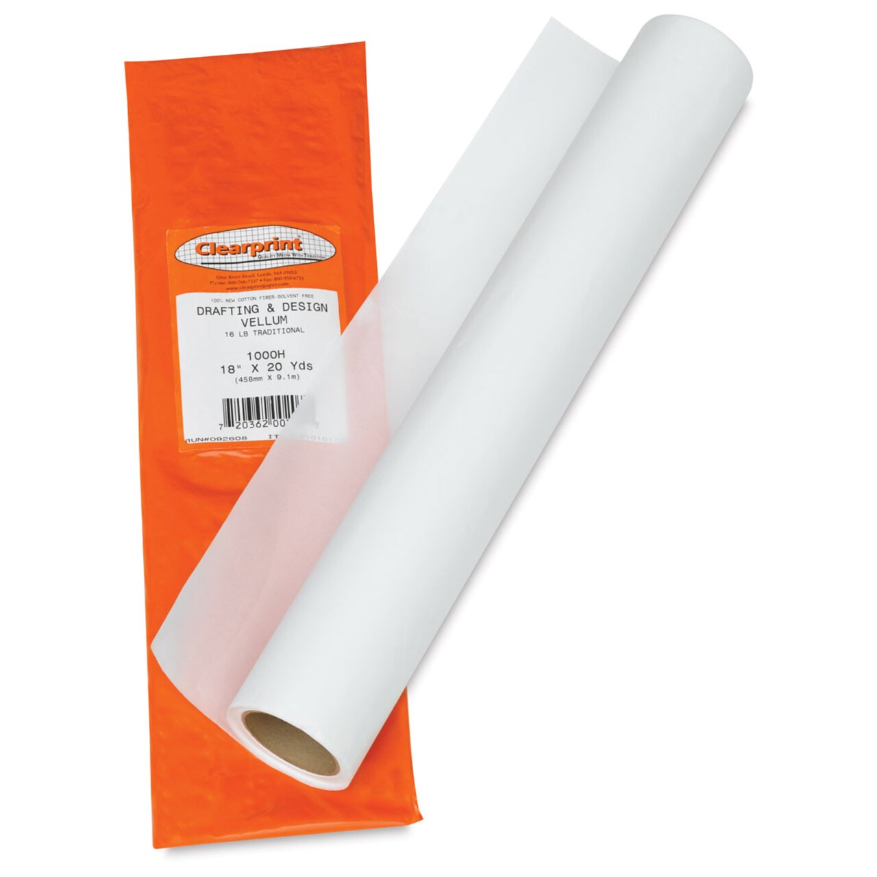 Clearprint 1000H Drafting Vellum - 18" x 20 yd, Standard Roll